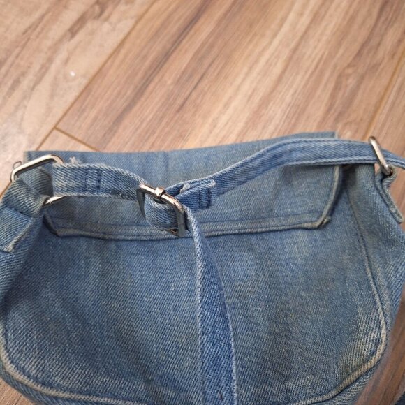 Embroidered Patch whimsical Jean Purse - Picture 5 of 13